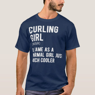 T-shirt définition de fille de curling