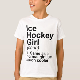 T-shirt Définition de fille de hockey sur glace