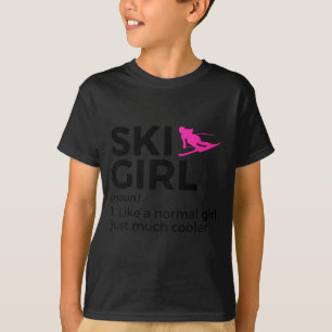 T-shirt Définition de fille de ski drôle de ski