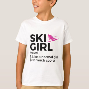 T-shirt Définition de fille de ski drôle de ski