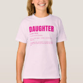 T-shirt Définition de fille drôle et sincère (Devant)