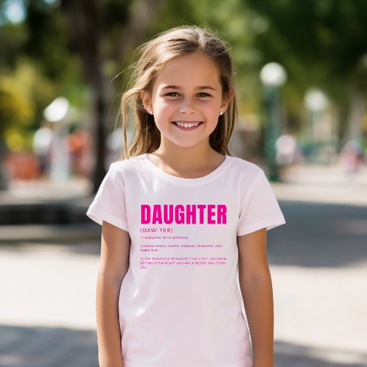 T-shirt Définition de fille drôle et sincère