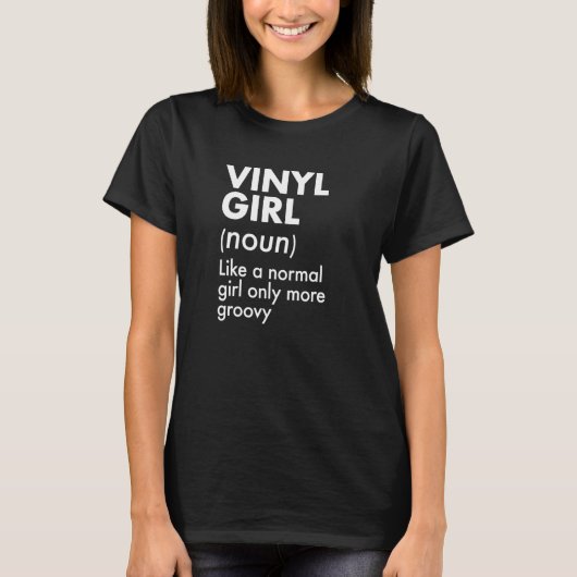 T-shirt Définition De Fille Vinyle Comme Une Fille Normale (Devant)