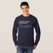T-shirt Définition de Funny Marketing Manager (Devant entier)