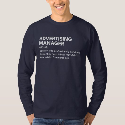 T-shirt Définition de Funny Marketing Manager (Devant)