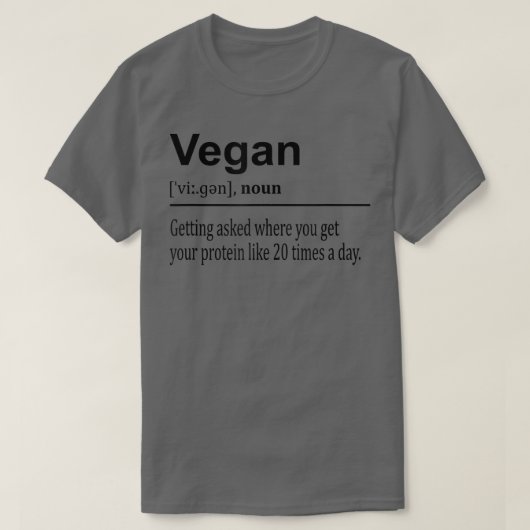 T-shirt Définition de Funny Sarcastic Vegan  (Design devant)