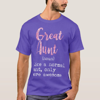 T-shirt Définition de Grande Tante Nom Comme une Tante Nor