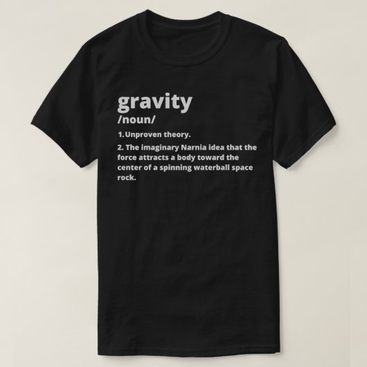 T-shirt définition de gravité 2 (Design devant)