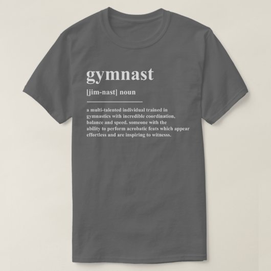 T-shirt Définition de gymnaste (Design devant)
