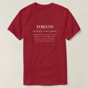 T-shirt Définition de jeu de société drôle Tokens avec tex