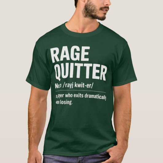 T-shirt Définition de jeu drôle Rage Quitter Console PC Ga (Devant)