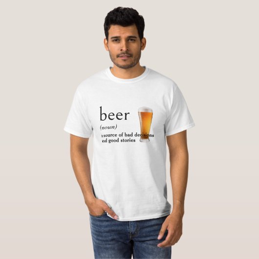 T-shirt Définition de la bière (Devant entier)