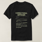 T-shirt Définition de l'agent correctionnel (Design devant)