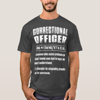 T-shirt Définition de l'agent correctionnel : résoudre les