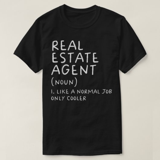T-shirt Définition de l'agent immobilier drôle (Design devant)