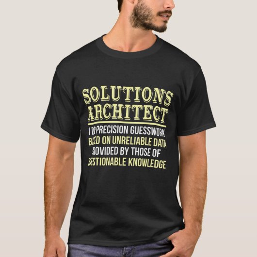 T-shirt Définition de l'architecte Solutions Cute Nouvelle (Devant)