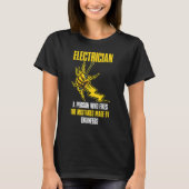 T-shirt Définition de l'électricien (Devant)