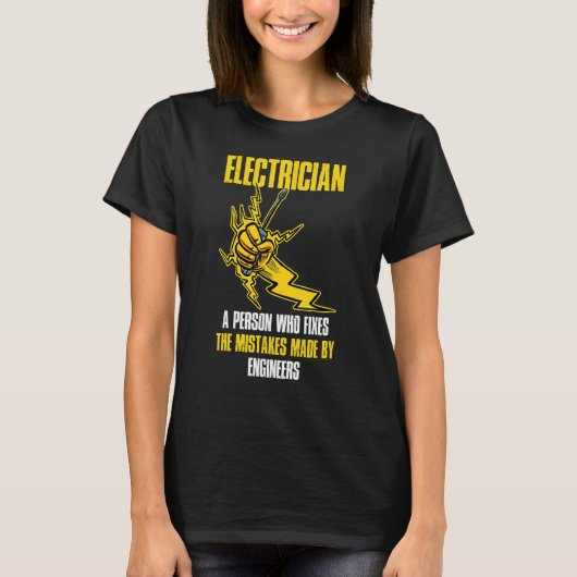 T-shirt Définition de l'électricien (Devant)