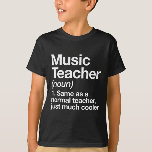 T-shirt Définition De L'Enseignant De Musique S'Amuser Ret (Devant)