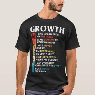T-shirt Définition de l'état d'esprit de croissance Quote-