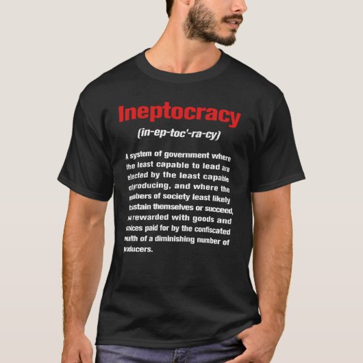 T-shirt Définition de l'ineptocratie (Devant)