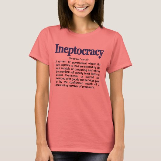 T-shirt Définition de l'ineptocratie (Devant)