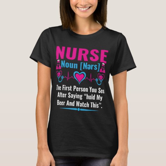 T-shirt Définition de l'infirmière (Devant)