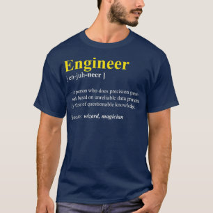 T-shirt Définition de l'ingénieur Cadeau amusant ordinat