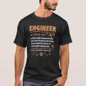 T-shirt Définition de l'ingénieur Funny Engineering Nerdy (Devant)