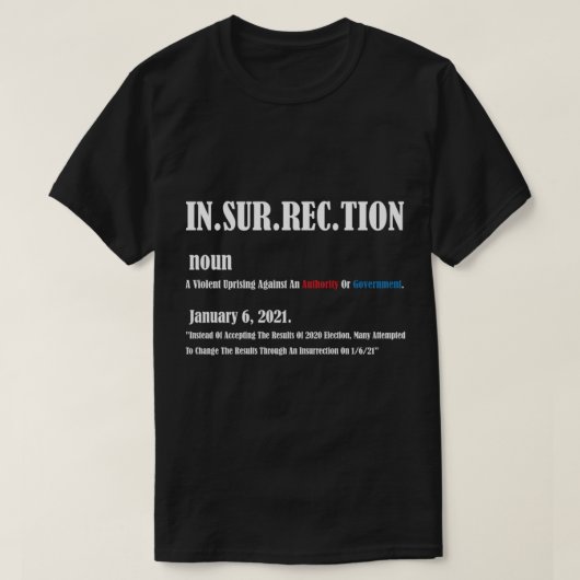 T-shirt Définition de l'insurrection (Design devant)