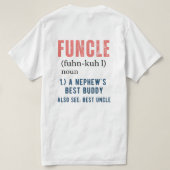 T-shirt définition de l'oncle drôle FUNCLE (Design dos)