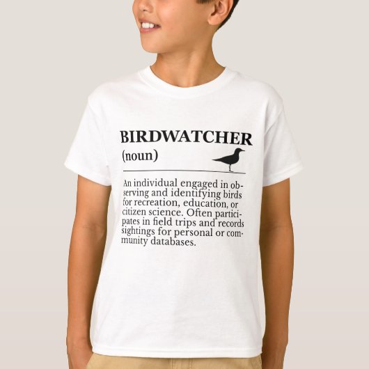 T-shirt Définition de l'ornithologue Observation Identific (Devant)