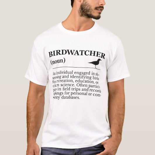 T-shirt Définition de l'ornithologue Observation Identific (Devant)