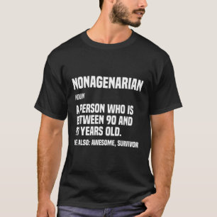 T-shirt Définition de nonagénaire 90 90e