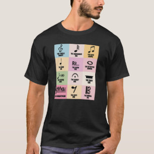 T-shirt Définition de notes de musique Symbole drôle de no