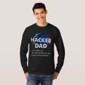 T-shirt Définition de papa hacker codeur codage programme (Devant entier)