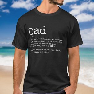 T-shirt Définition de papa personnalisée moderne