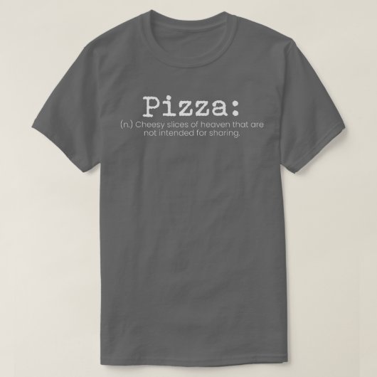 T-shirt Définition de pizza Premium (Design devant)