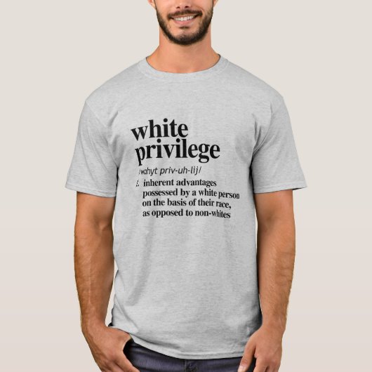 T-shirt Définition de privilège blanc (Devant)