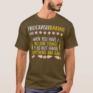 T-shirt Définition de procastibaking Drôle Femmes Cuisine 