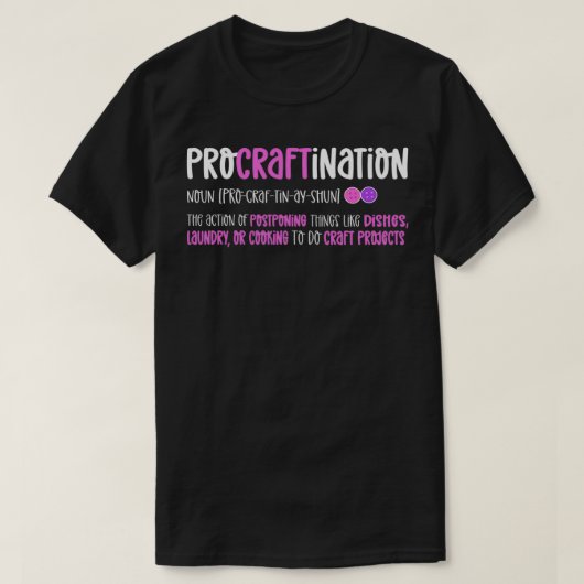 T-shirt Définition de ProCRAFTination (Design devant)