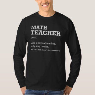 T-shirt Définition de professeur de mathématiques Titre de