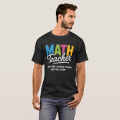 T-shirt Définition de professeur de maths Funny Back to Sc (Devant entier)