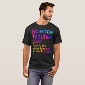 T-shirt Définition de professeur de sciences premier jour  (Devant entier)