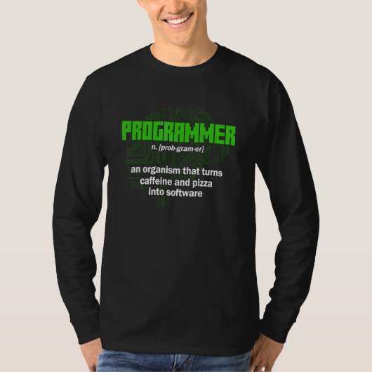 T-shirt Définition de programmeur Syntaxe Logiciel de prog (Devant)