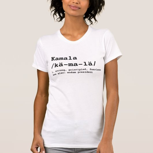 T-shirt Définition de prononciation Kamala (Devant)
