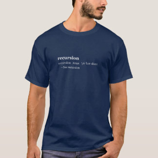 T-shirt Définition de récursion
