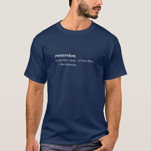 T-shirt Définition de récursion (Devant)