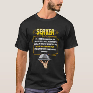 T-shirt Définition de serveur Travailleur de restaurant tr