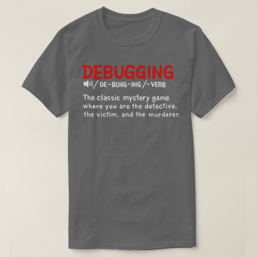 T-shirt Définition de style de dictionnaire de débogage (Design devant)